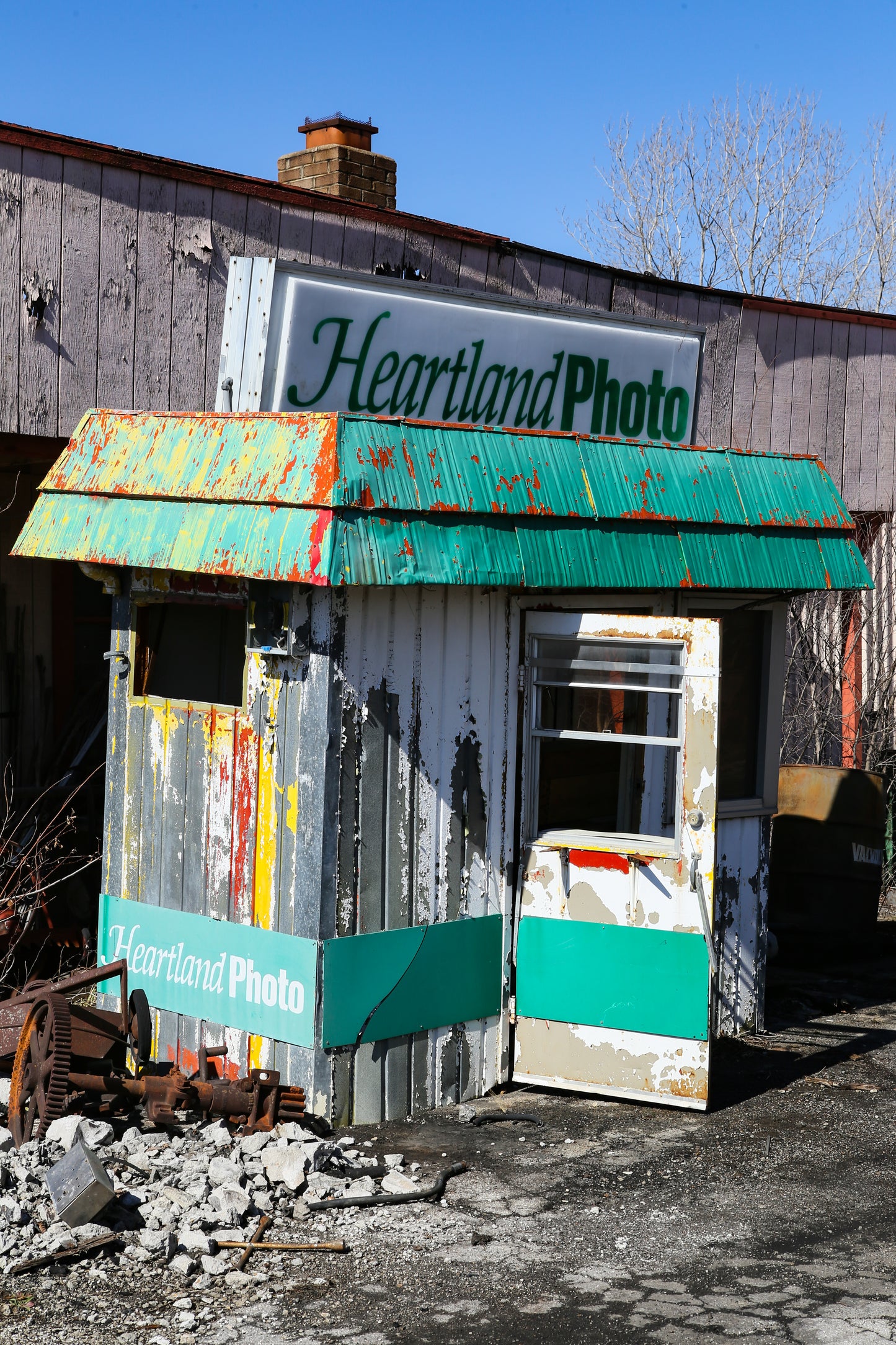 Abandoned Heartland Photo booth, photographic print