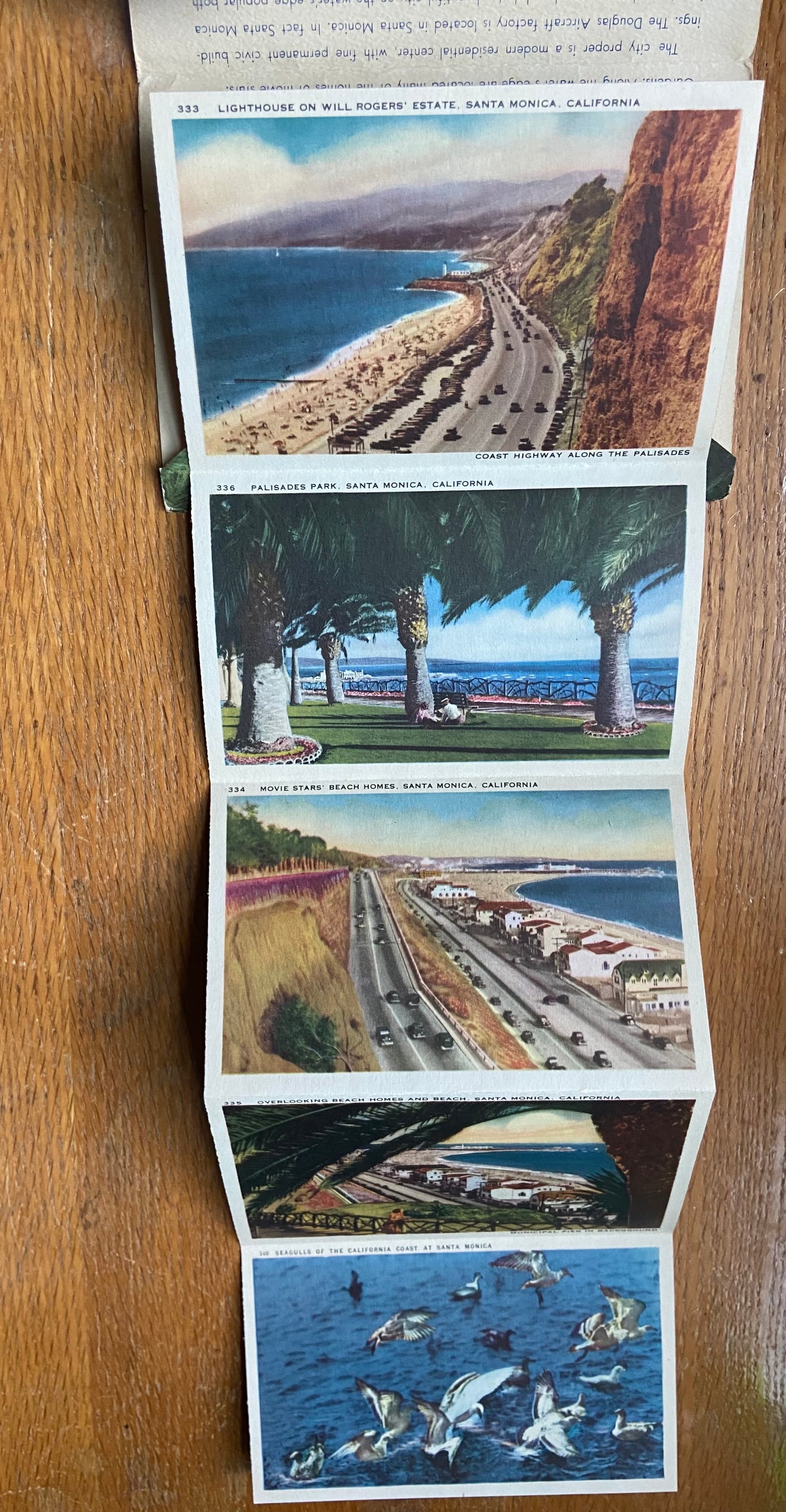 Vintage postcard folder - Santa Monica