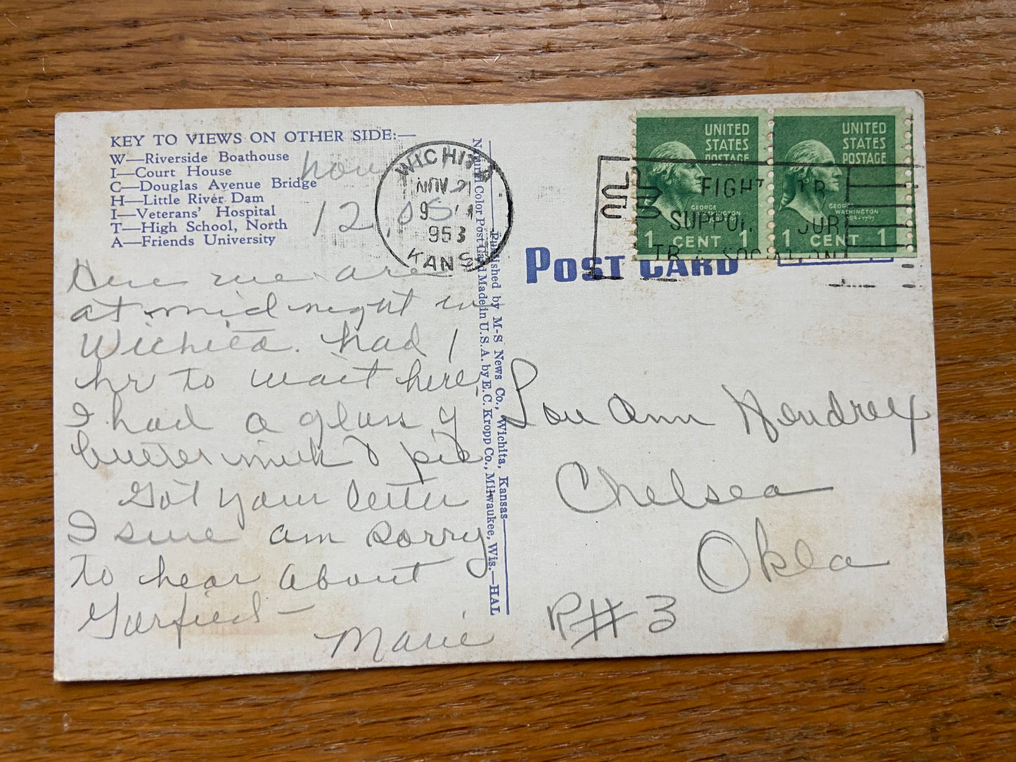 Vintage Postcard - Wichita